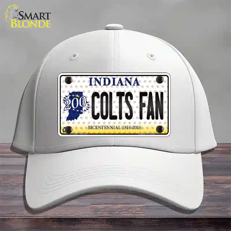 Colts Fan Bicentennial Indiana Novelty License Plate Hat Cotton / White