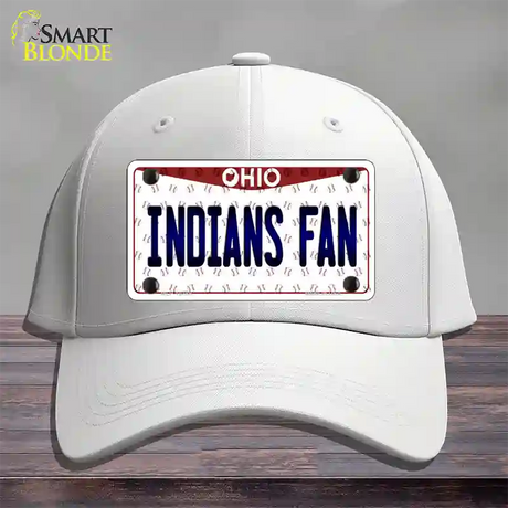 Indians Fan Ohio Novelty License Plate Hat Cotton / White