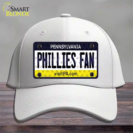 Phillies Fan Pennsylvania Novelty License Plate Hat Cotton / White