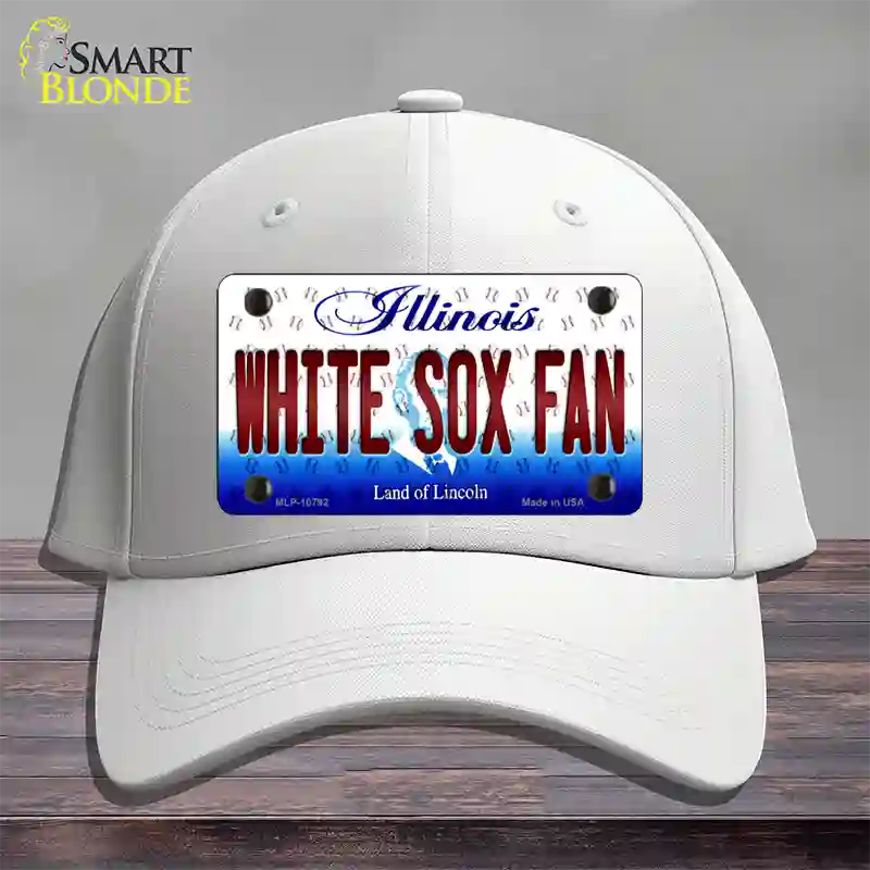 White Sox Fan Illinois Novelty License Plate Hat Cotton / White