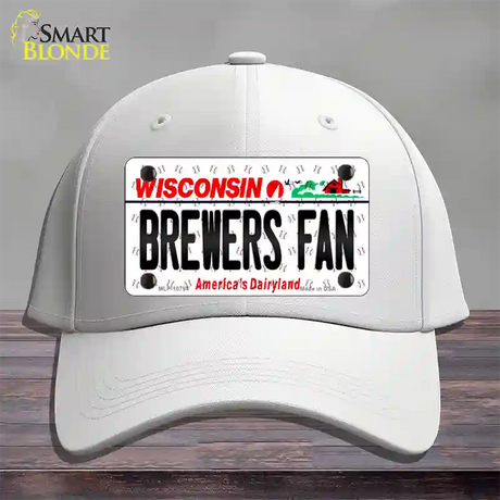 Brewers Fan Wisconsin Novelty License Plate Hat Cotton / White