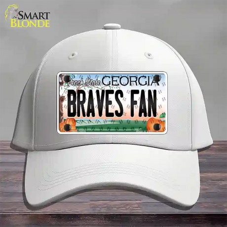 Braves Fan Georgia Novelty License Plate Hat Cotton / White