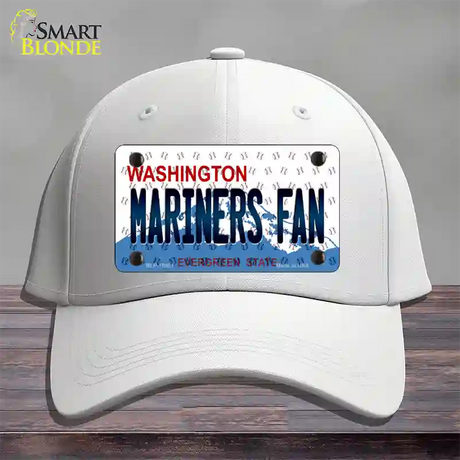 Mariners Fan Washington Novelty License Plate Hat Cotton / White