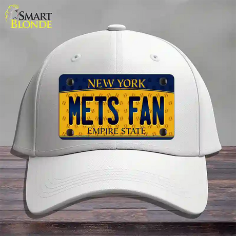 Mets Fan New York Novelty License Plate Hat Cotton / White