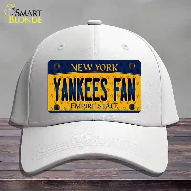 Yankees Fan New York Novelty License Plate Hat Cotton / White