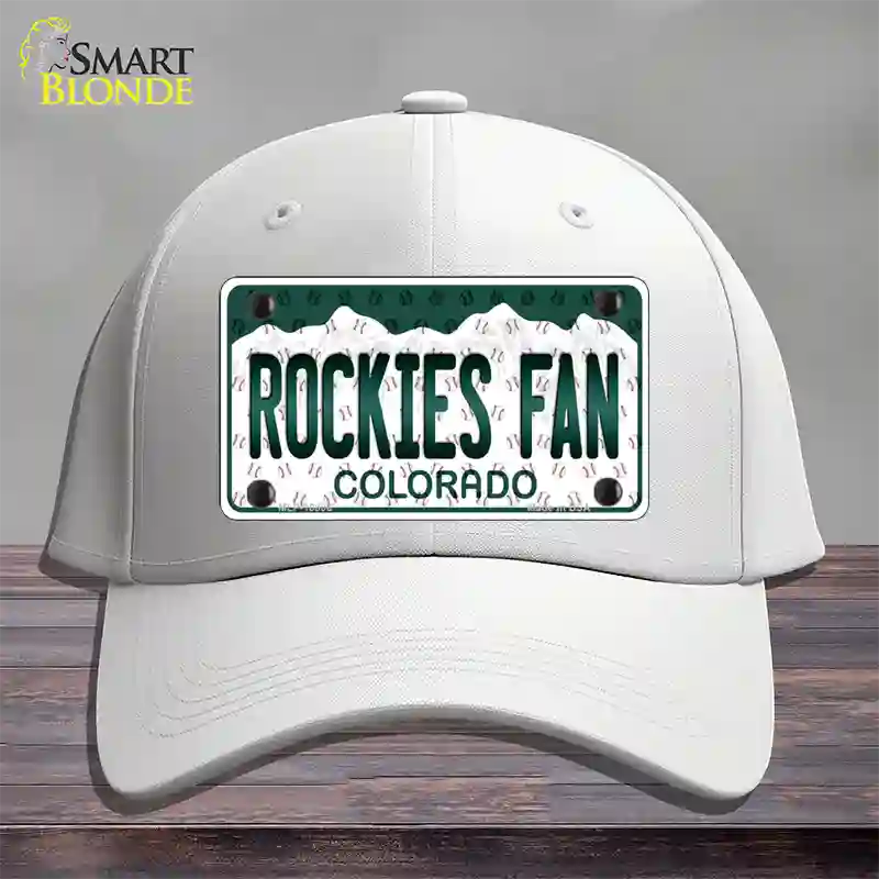 Rockies Fan Colorado Novelty License Plate Hat Cotton / White