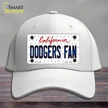 Dodgers Fan California Novelty License Plate Hat Cotton / White