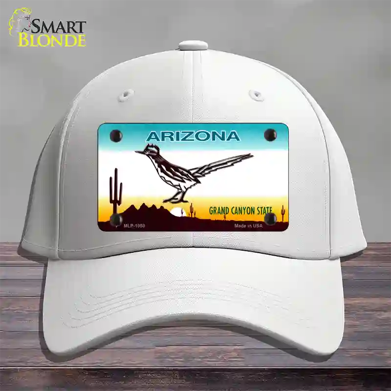 Roadrunner Arizona Novelty License Plate Hat Cotton / White