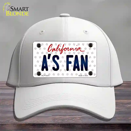 As Fan California Novelty License Plate Hat Cotton / White