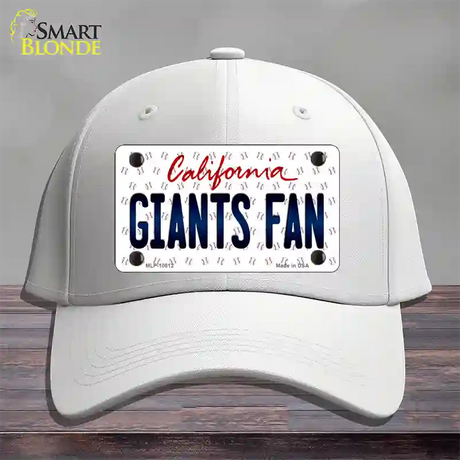 Giants Fan California Novelty License Plate Hat Cotton / White