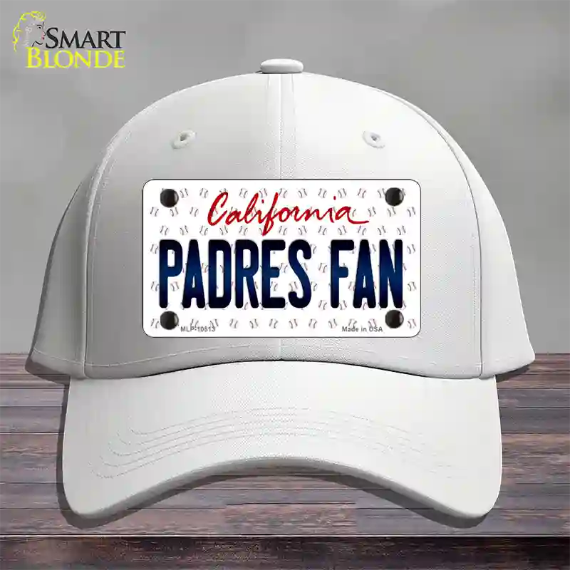 Padres Fan California Novelty License Plate Hat Cotton / White