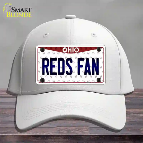 Reds Fan Ohio Novelty License Plate Hat Cotton / White