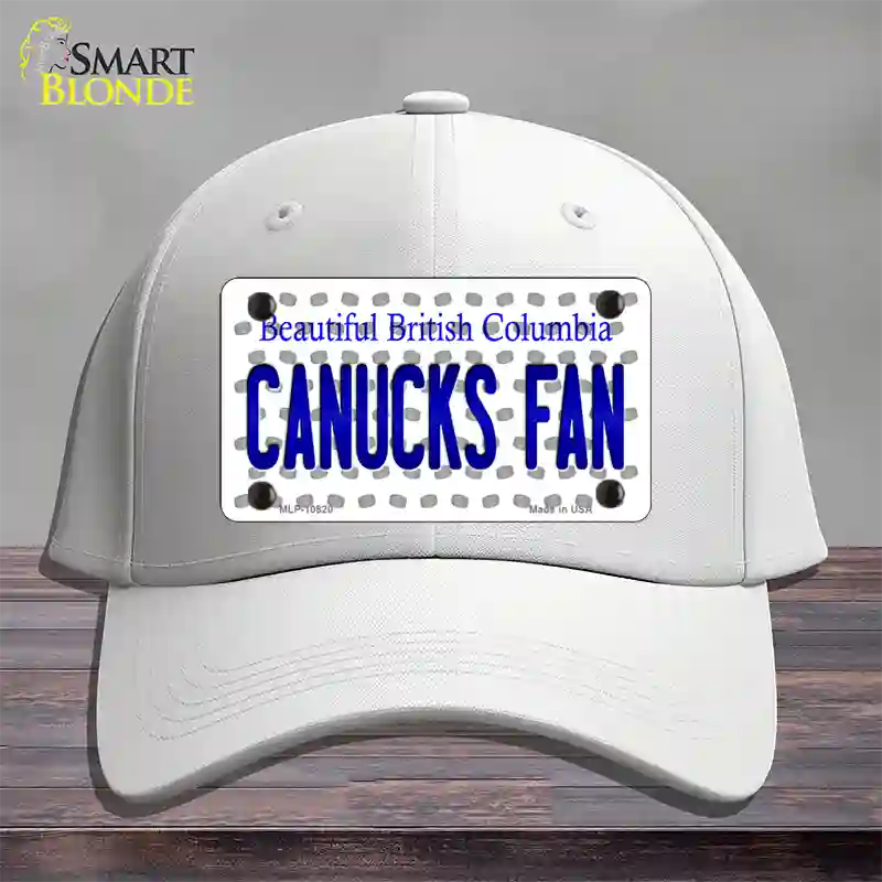 Canucks Fan British Columbia Novelty License Plate Hat Cotton / White