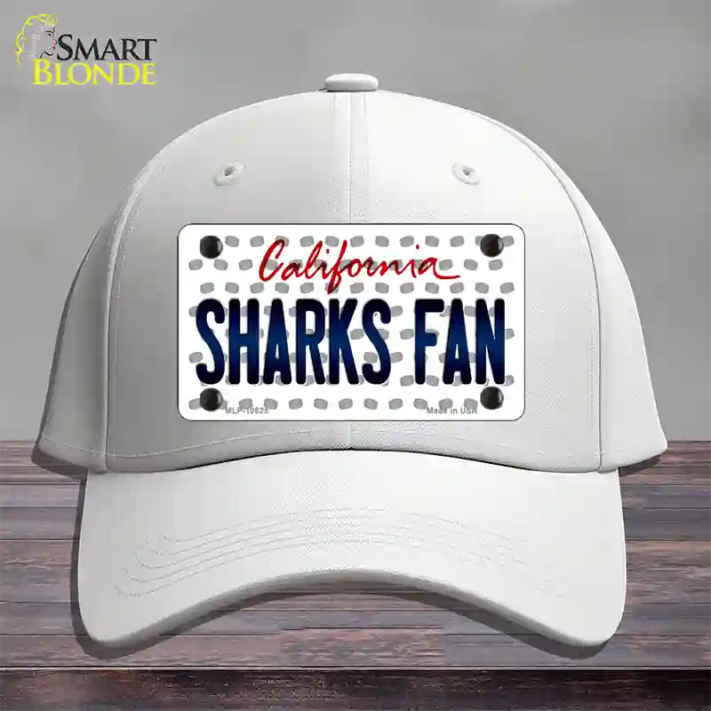 Sharks Fan California Novelty License Plate Hat Cotton / White