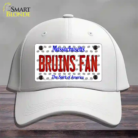 Bruins Fan Massachusetts Novelty License Plate Hat Cotton / White