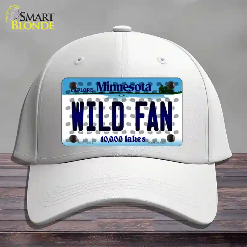 Wild Fan Minnesota Novelty License Plate Hat Cotton / White