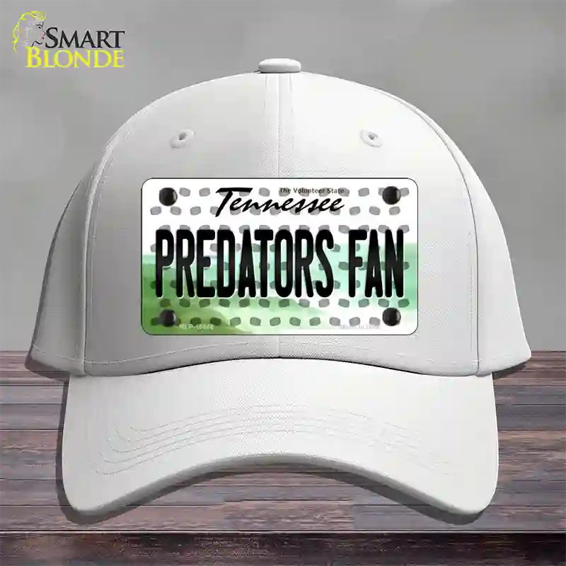 Predators Fan Tennessee Novelty License Plate Hat Cotton / White