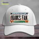 Hawks Fan Georgia Novelty License Plate Hat Cotton / White