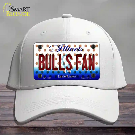 Bulls Fan Illinois Novelty License Plate Hat Cotton / White