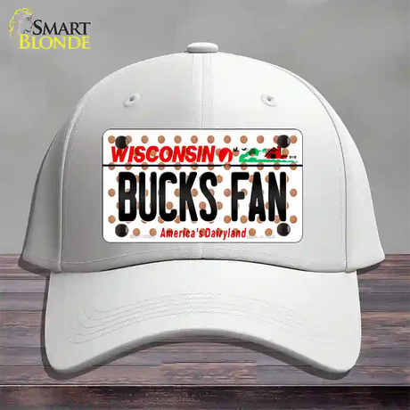 Bucks Fan Wisconsin Novelty License Plate Hat Cotton / White