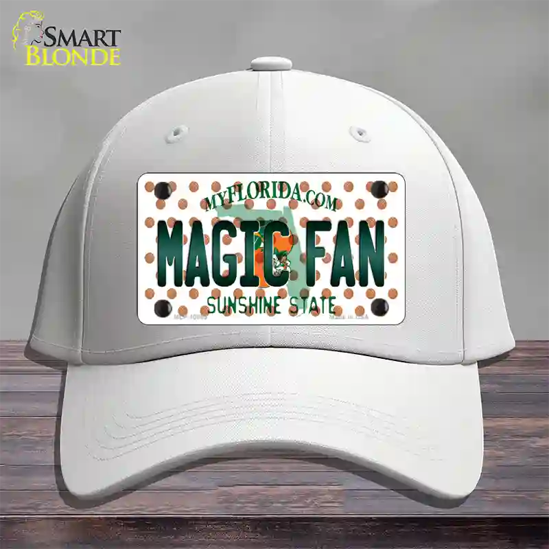 Magic Fan Florida Novelty License Plate Hat Cotton / White