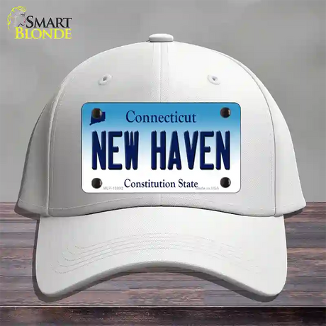 New Haven Connecticut Novelty License Plate Hat Cotton / White