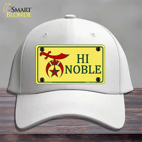 High Noble Novelty License Plate Hat Cotton / White