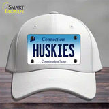 Huskies Connecticut Novelty License Plate Hat Cotton / White