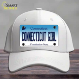 Connecticut Girl Connecticut Novelty License Plate Hat Cotton / White