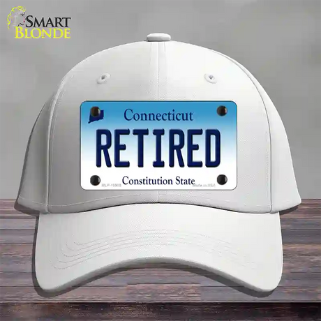 Retired Connecticut Novelty License Plate Hat Cotton / White