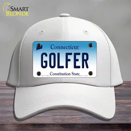 Golfer Connecticut Novelty License Plate Hat Cotton / White