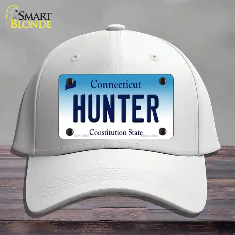 Hunter Connecticut Novelty License Plate Hat Cotton / White