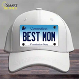 Best Mom Connecticut Novelty License Plate Hat Cotton / White