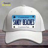 Sandy Beaches Connecticut Novelty License Plate Hat Cotton / White