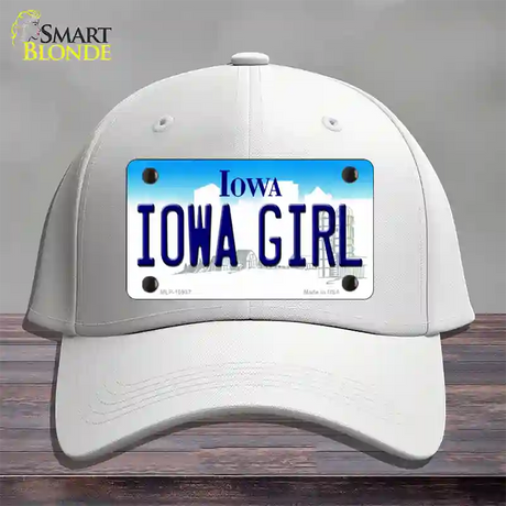 Iowa Girl Iowa Novelty License Plate Hat Cotton / White