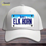 Elk Horn Iowa Novelty License Plate Hat Cotton / White