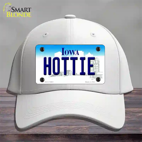 Hottie Iowa Novelty License Plate Hat Cotton / White