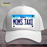 Moms Taxi Iowa Novelty License Plate Hat Cotton / White