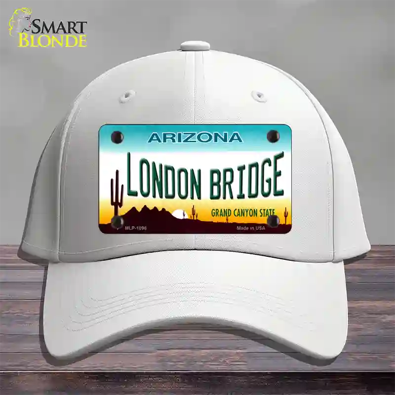 London Bridge Arizona Novelty License Plate Hat Cotton / White