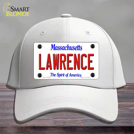 Lawrence Massachusetts Novelty License Plate Hat Cotton / White