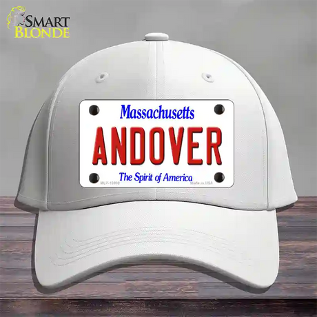 Andover Massachusetts Novelty License Plate Hat Cotton / White