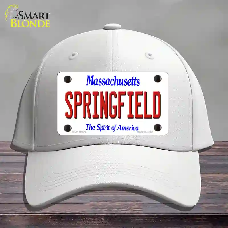 Springfield Massachusetts Novelty License Plate Hat Cotton / White