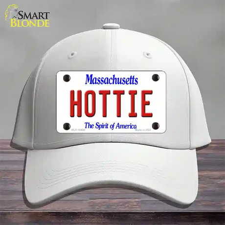 Hottie Massachusetts Novelty License Plate Hat Cotton / White