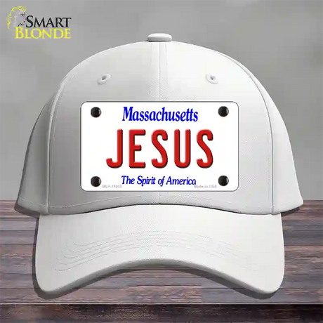 Jesus Massachusetts Novelty License Plate Hat Cotton / White