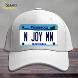 N Joy MN Minnesota Novelty License Plate Hat Cotton / White