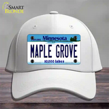 Maple Grove Minnesota State Novelty License Plate Hat Cotton / White