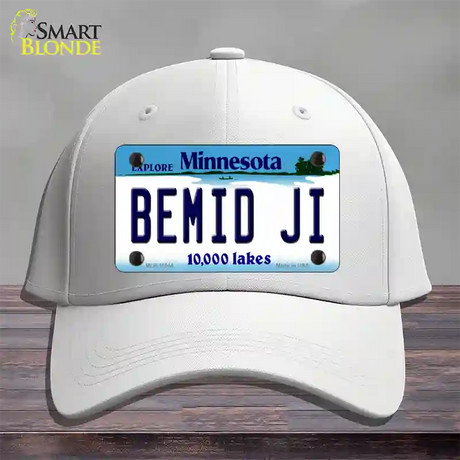 Bemid Ji Minnesota State Novelty License Plate Hat Cotton / White