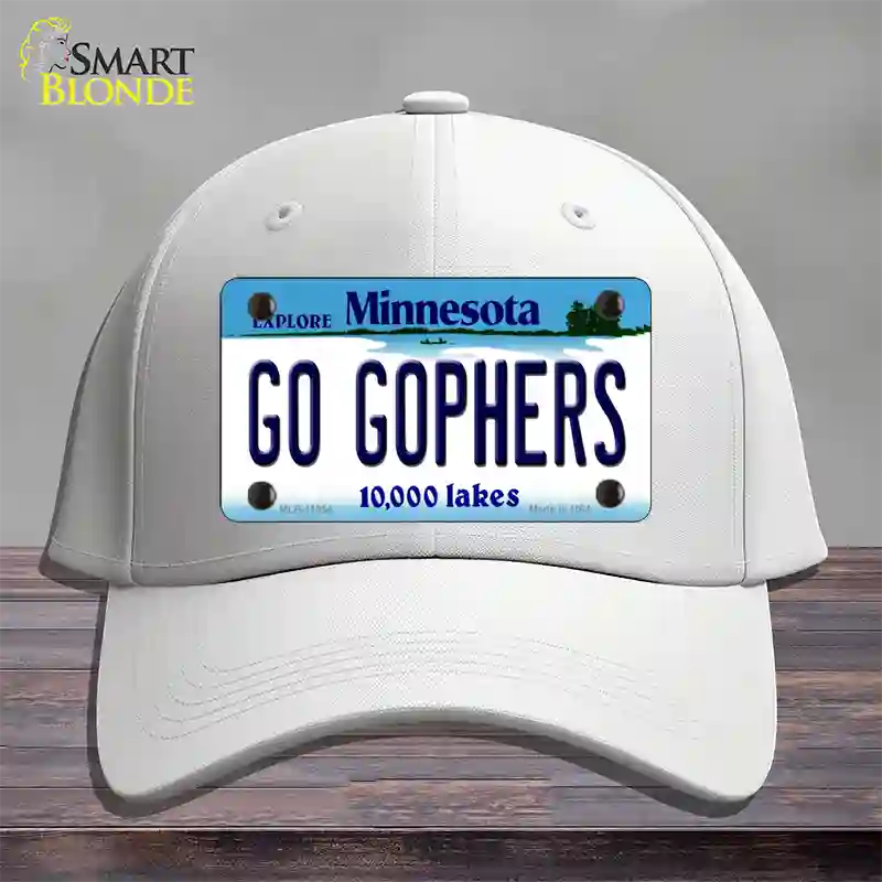 Go Gophers Minnesota State Novelty License Plate Hat Cotton / White