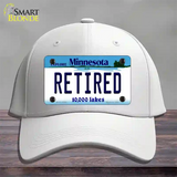 Retired Minnesota State Novelty License Plate Hat Cotton / White