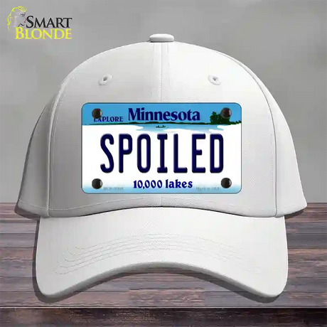 Spoiled Minnesota State Novelty License Plate Hat Cotton / White